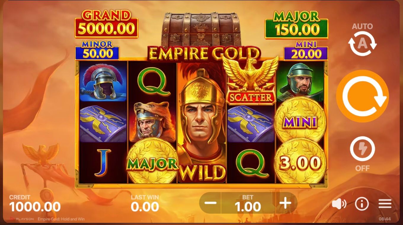 Empire Gold Hold and Win is a top online slot from Playson
