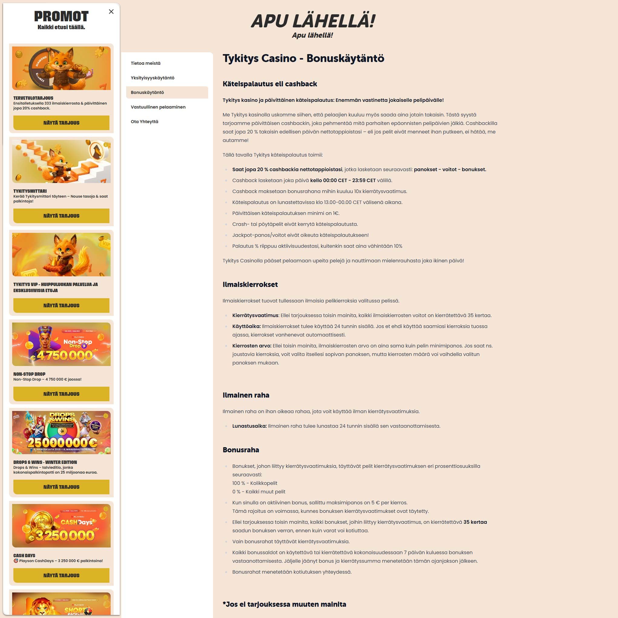 Pelaa netticasino Tykitys Casino voittaaksesi oikeaa rahaa – oikean rahan online casino! Vertaa kaikki nettikasinot ja löydä parhaat casinot Suomessa.