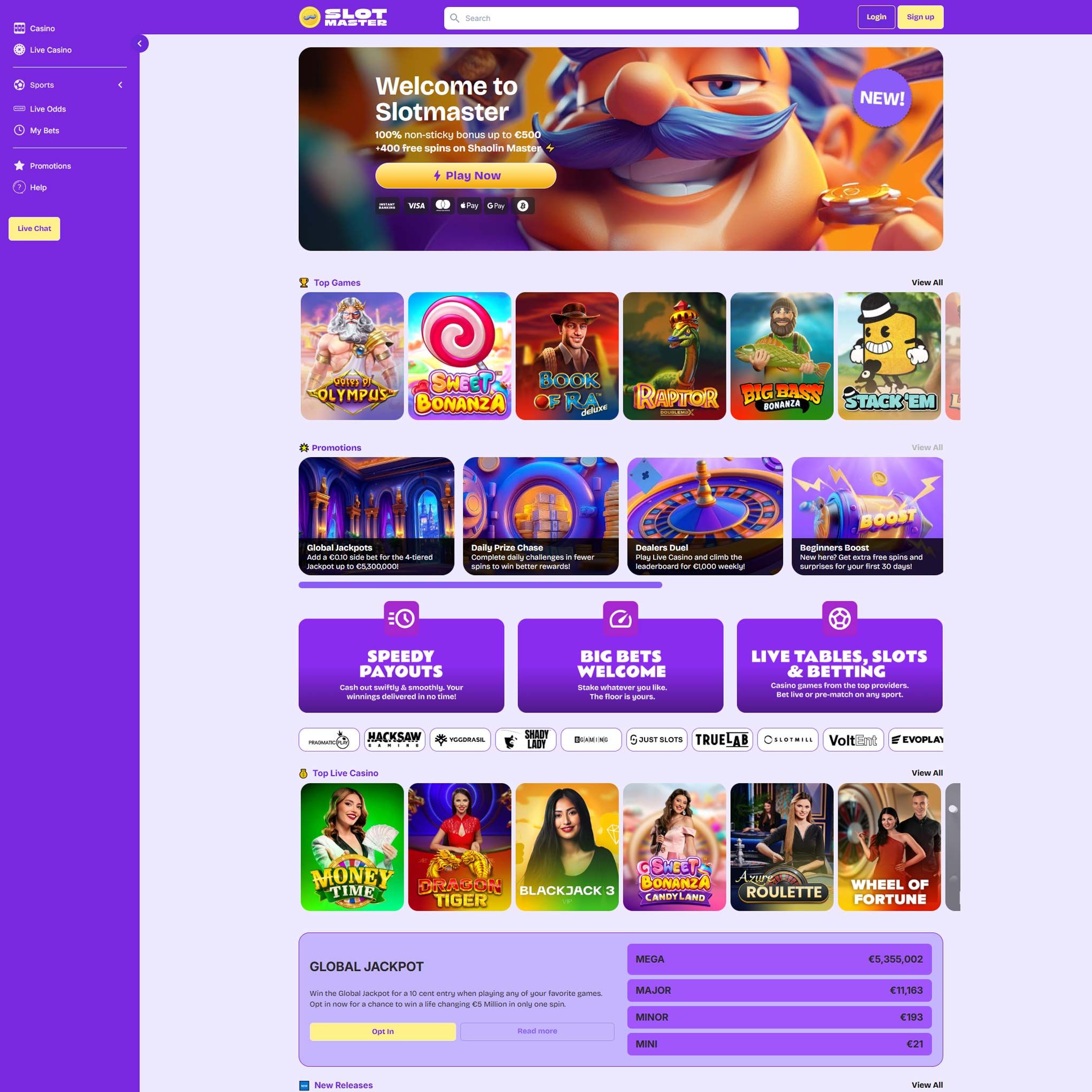 SlotMaster Casino review by Mr. Gamble