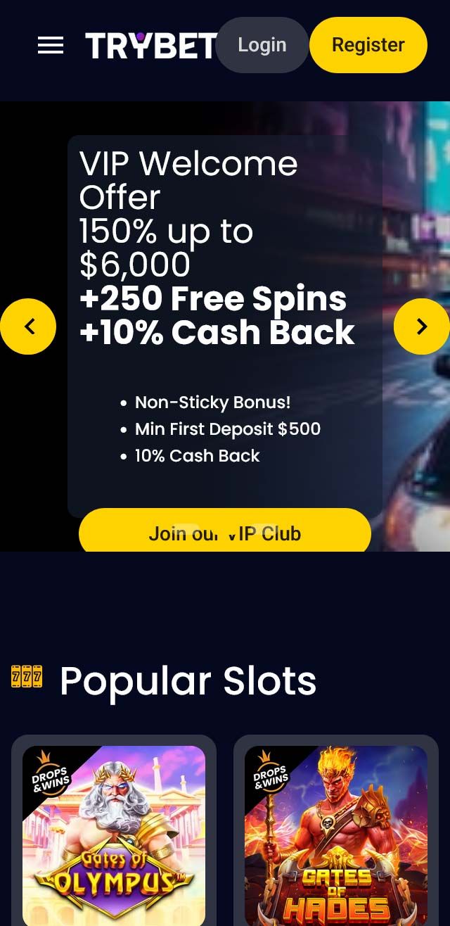 Trybet Casino review lists all the bonuses available for you today