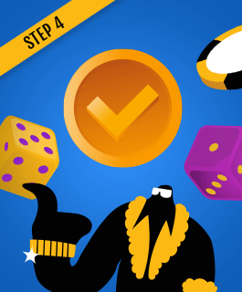 Agree to the crypto casino's terms and conditions.