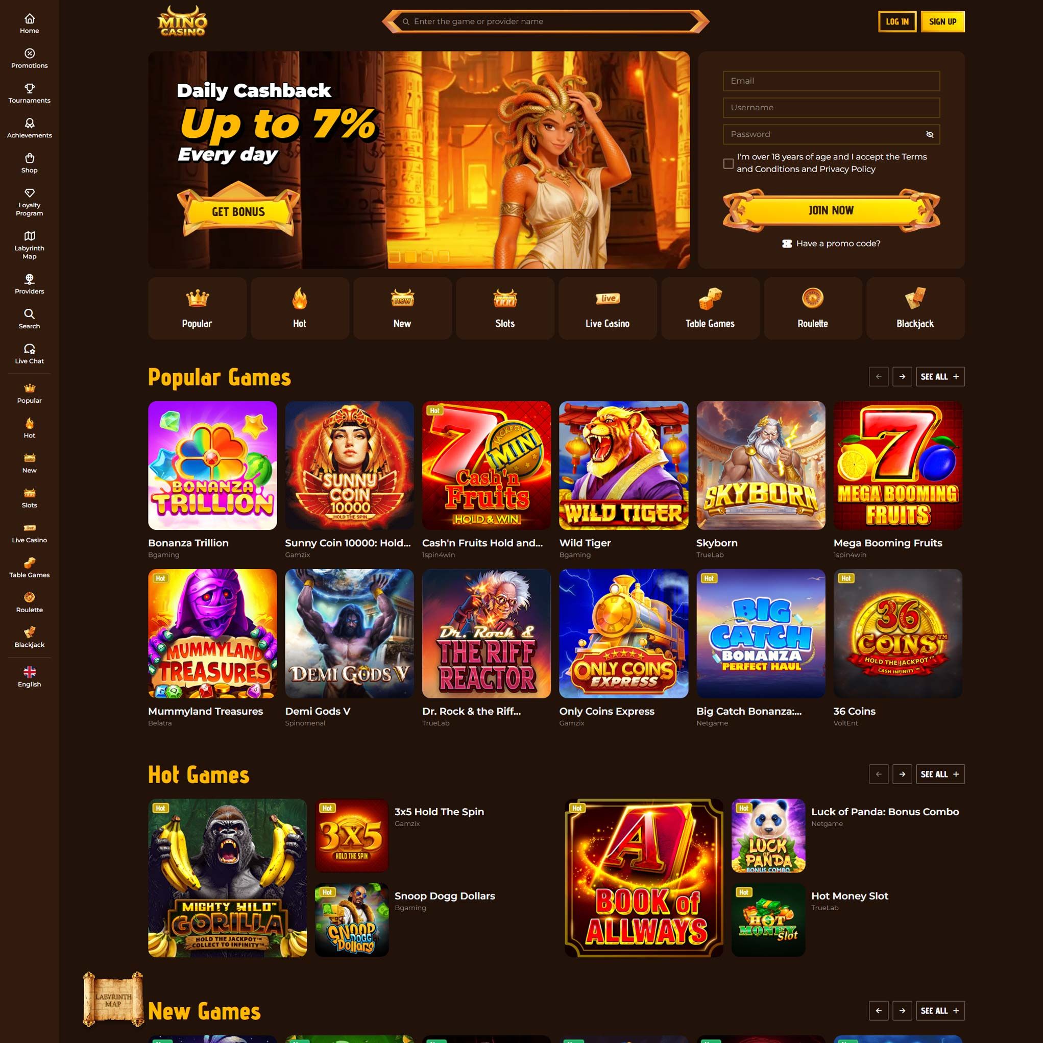 Mino Casino review by Mr. Gamble