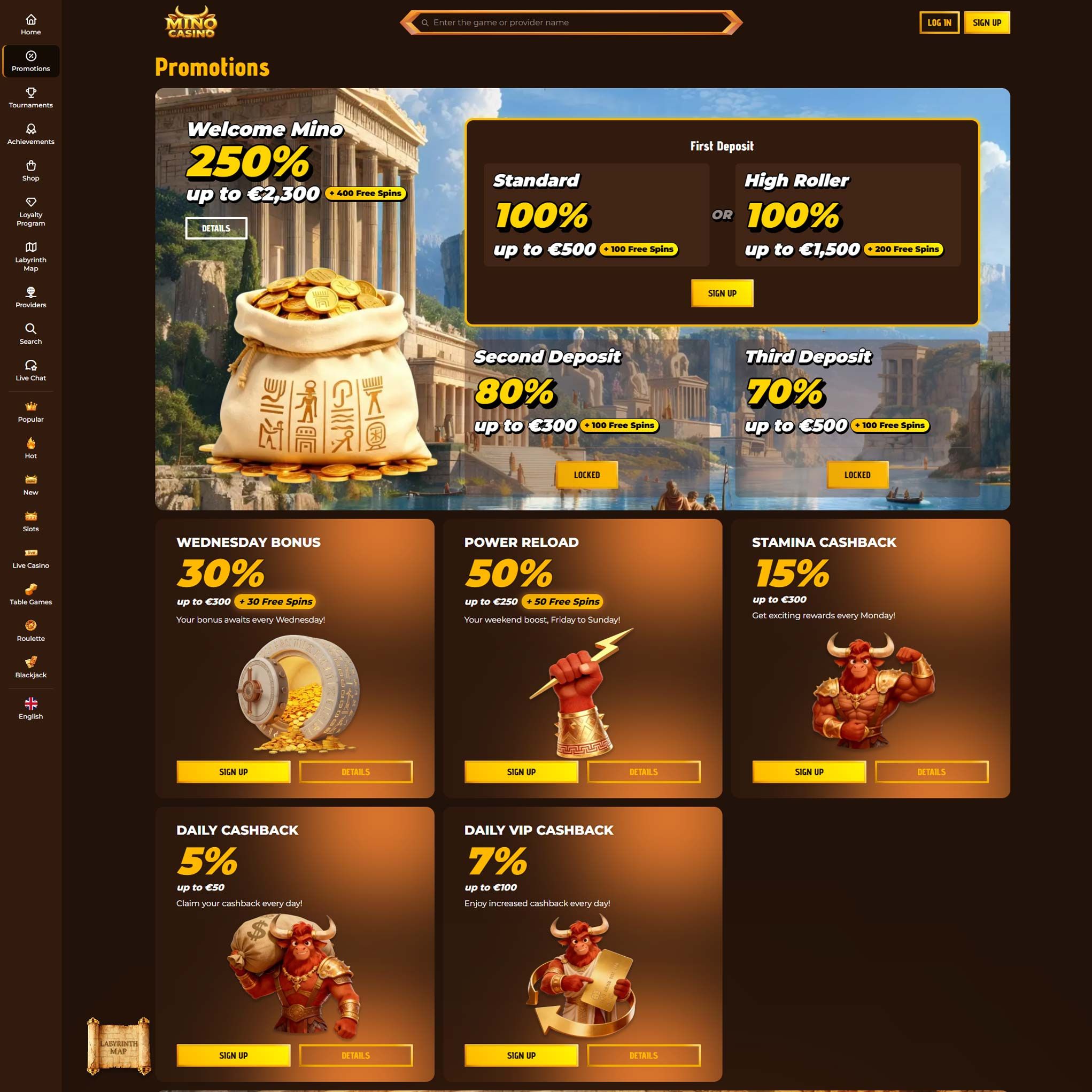 Play casino online at Mino Casino to score some real cash winnings - an online casino real money site! Compare all online casinos at Mr. Gamble.