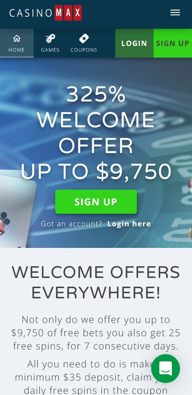 Casinomax review lists all the bonuses available for you today