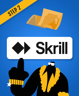 Select Skrill from the betting site payment methods