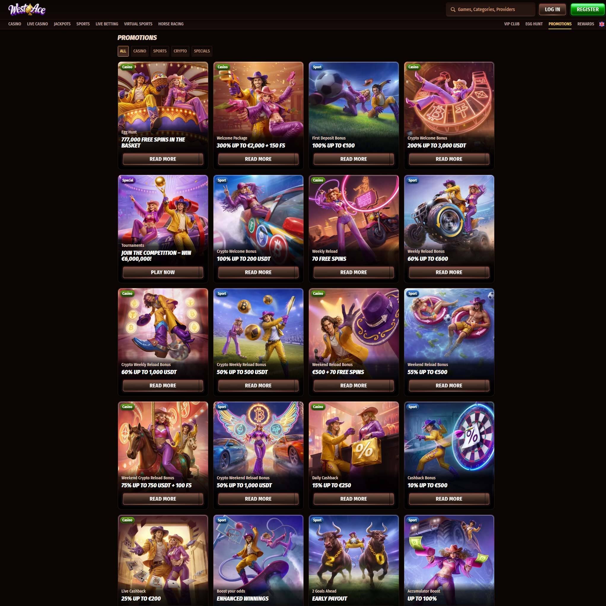 Play casino online at WestAce to score some real cash winnings - an online casino real money site! Compare all online casinos at Mr. Gamble.