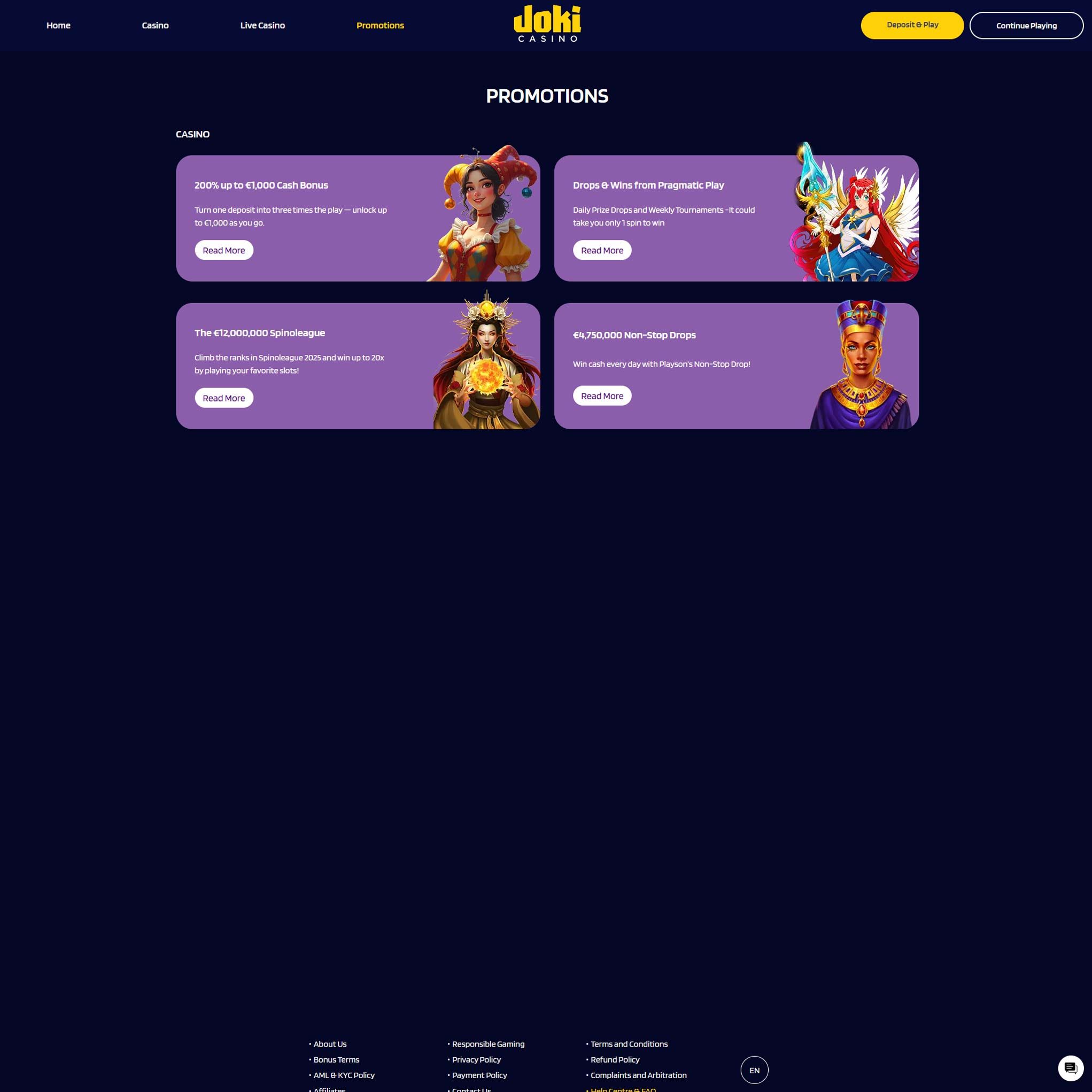 Play casino online at Joki Casino to win real cash winnings - an online casino Canada real money site! Compare all online casinos at Mr. Gamble.