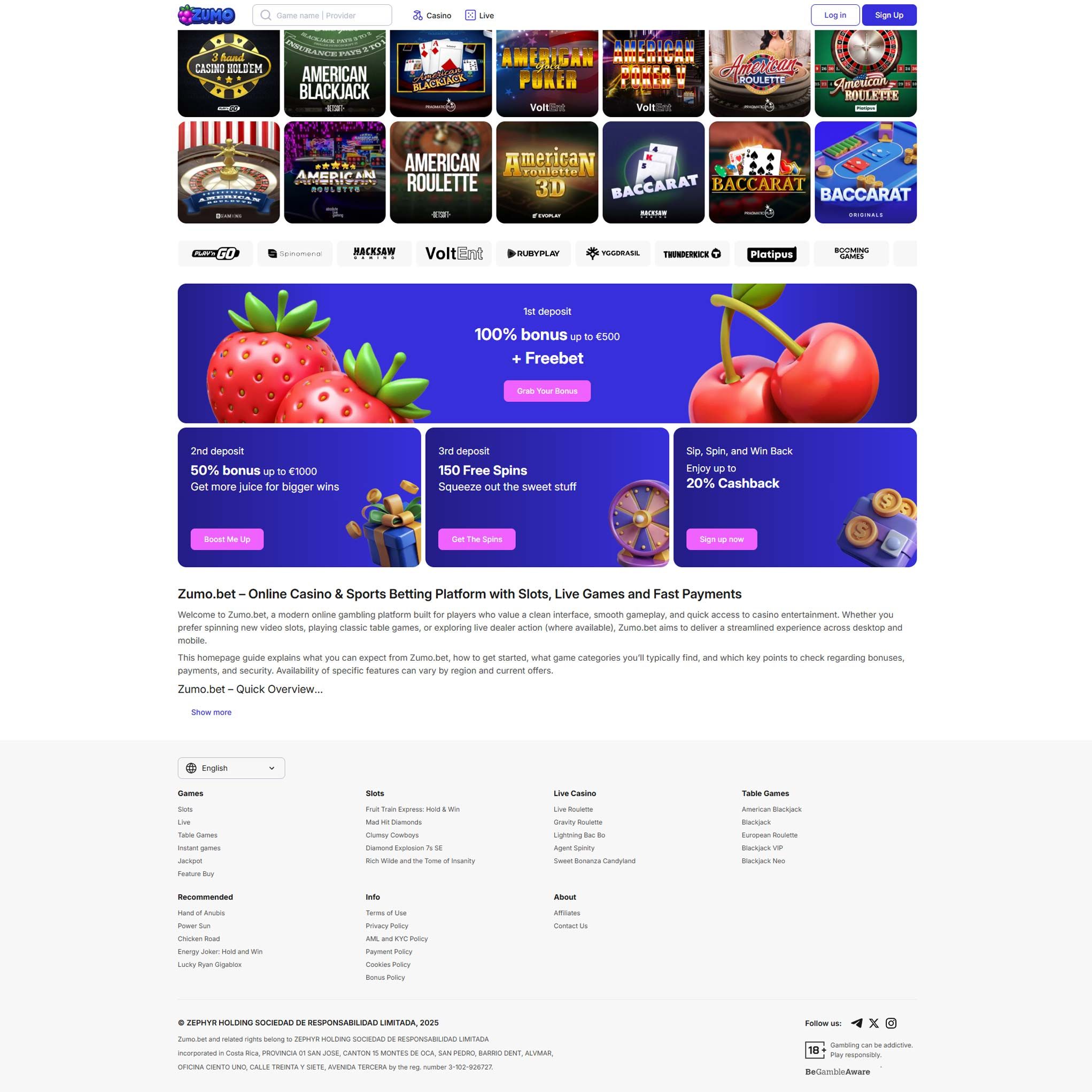 Play casino online at Zumobet to score some real cash winnings - an online casino real money site! Compare all online casinos at Mr. Gamble.