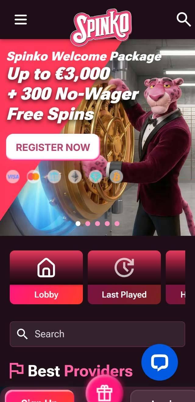 Spinko review lists all the bonuses available for you today