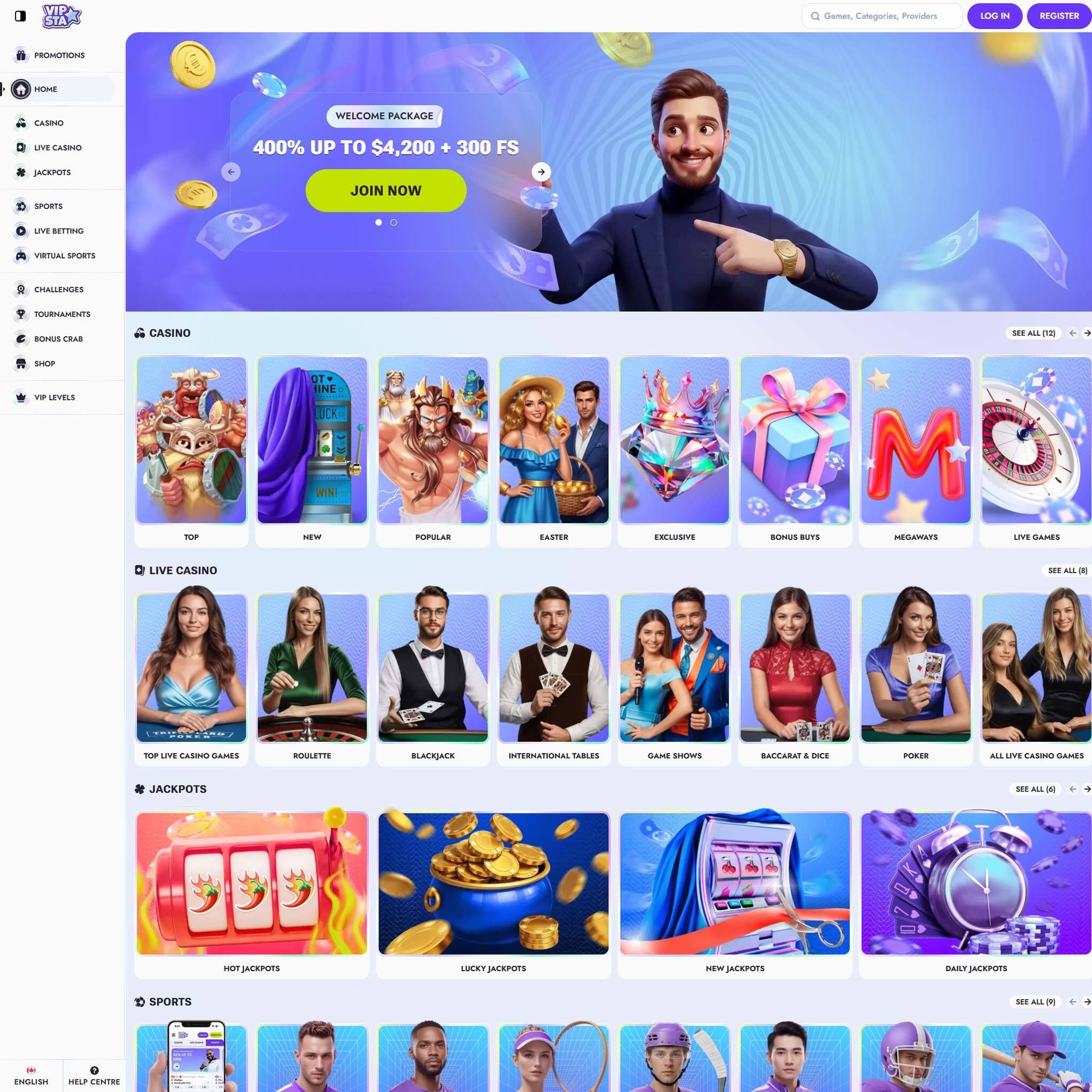 Vipsta Casino CA review by Mr. Gamble