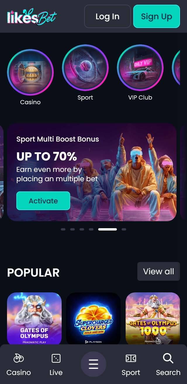 Likes.bet  review lists all the bonuses available for you today