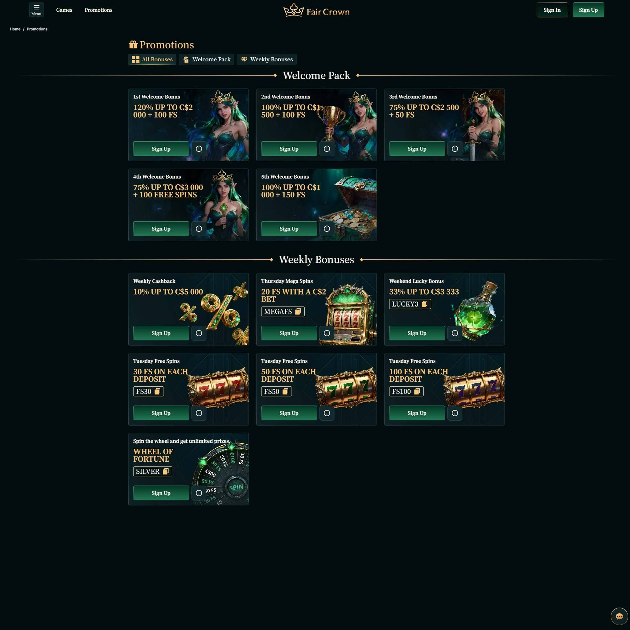 Play casino online at FairCrown to win real cash winnings - an online casino Canada real money site! Compare all online casinos at Mr. Gamble.