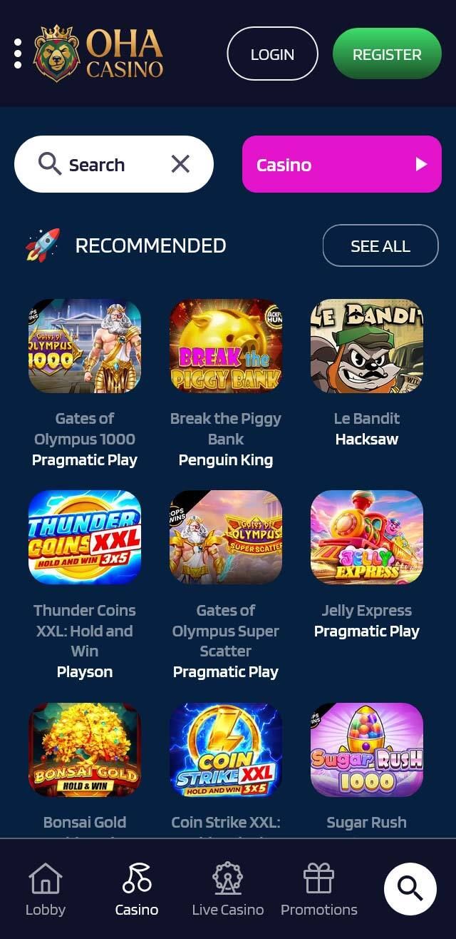 Oha Casino review lists all the bonuses available for you today