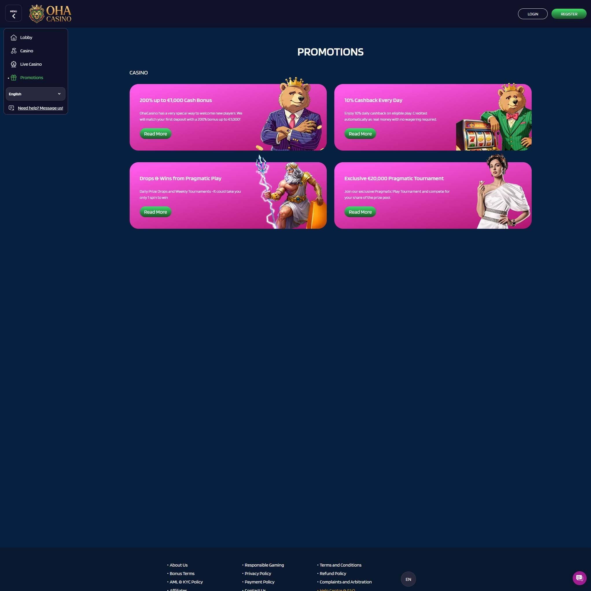 Play casino online at Oha Casino to score some real cash winnings - an online casino real money site! Compare all online casinos at Mr. Gamble.