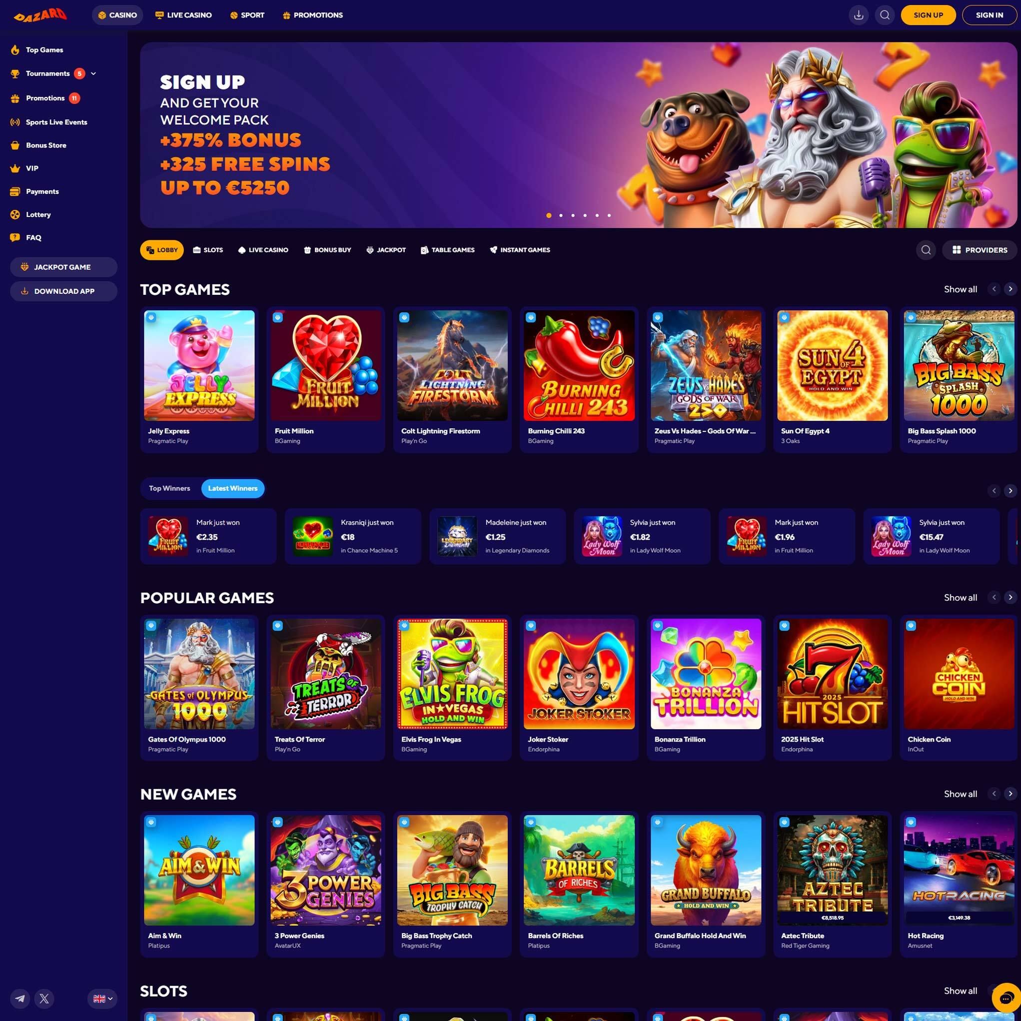 Dazard Casino review by Mr. Gamble