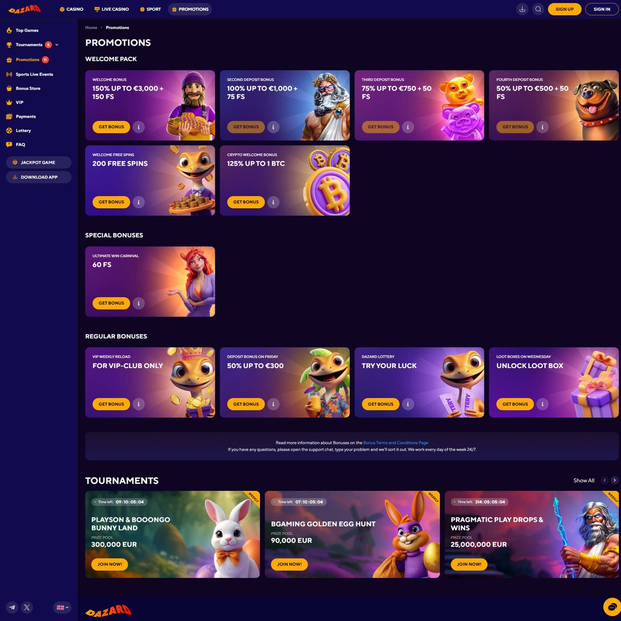 Play casino online at Dazard Casino to score some real cash winnings - an online casino real money site! Compare all online casinos at Mr. Gamble.