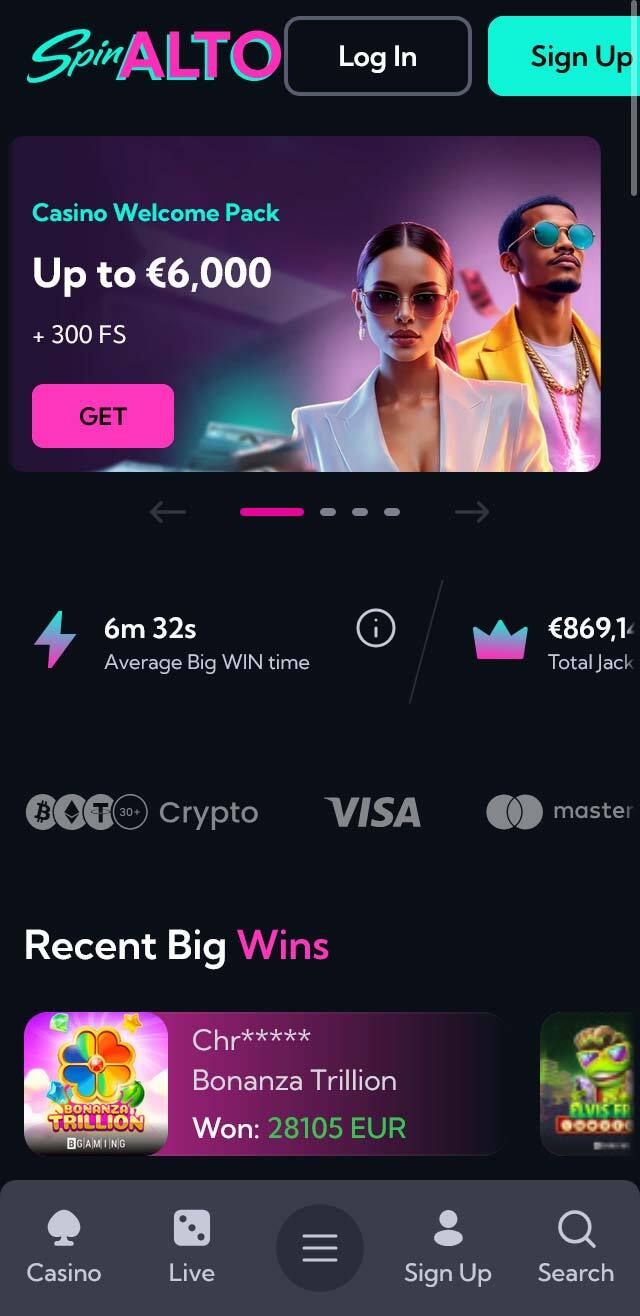Spinalto Casino review lists all the bonuses available for you today