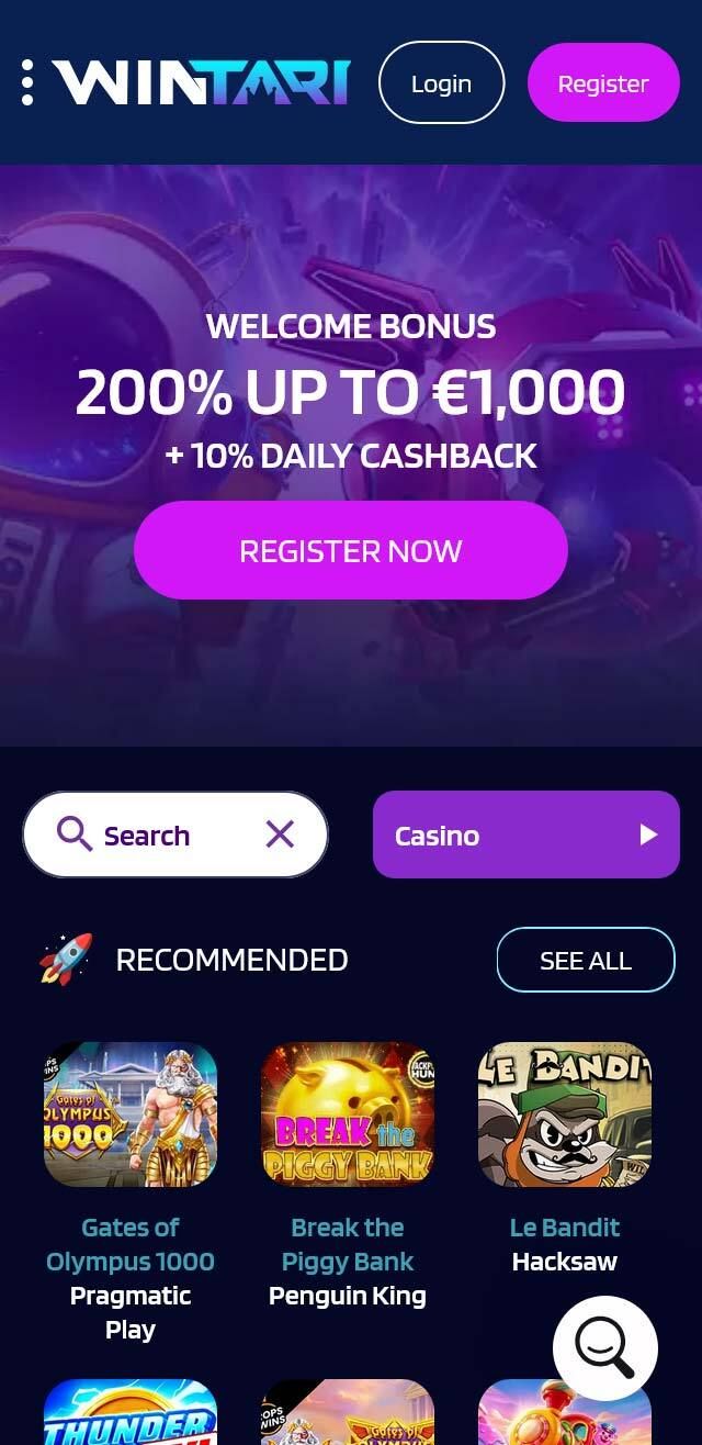 Wintari Casino review lists all the bonuses available for you today