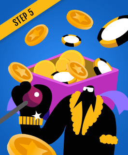 Create account via a casino app