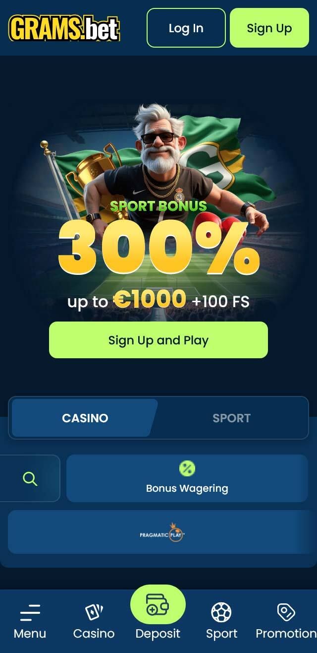 Grams.bet review lists all the bonuses available for you today