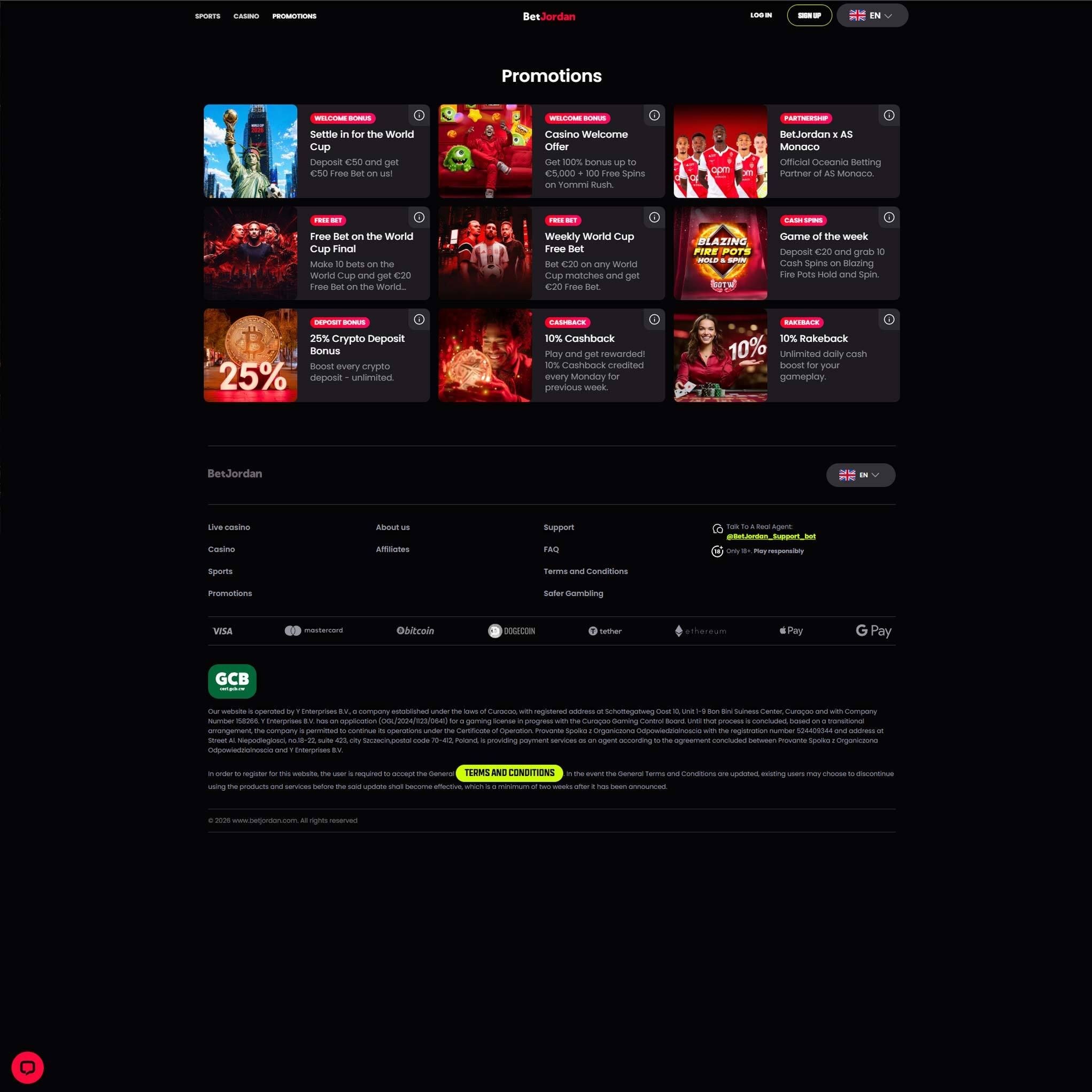 Play casino online at Betjordan Casino to score some real cash winnings - an online casino real money site! Compare all online casinos at Mr. Gamble.