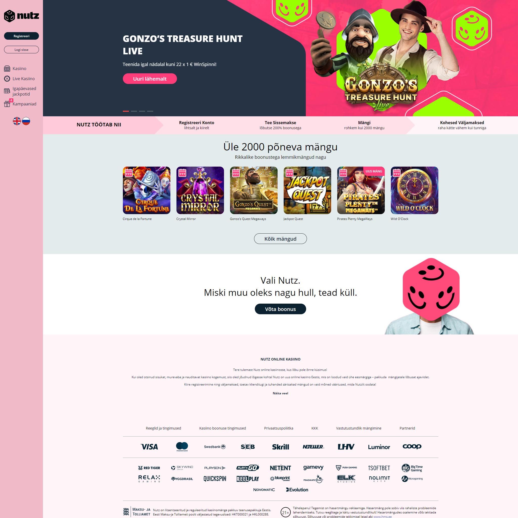 Nutz Casino review by Mr. Gamble