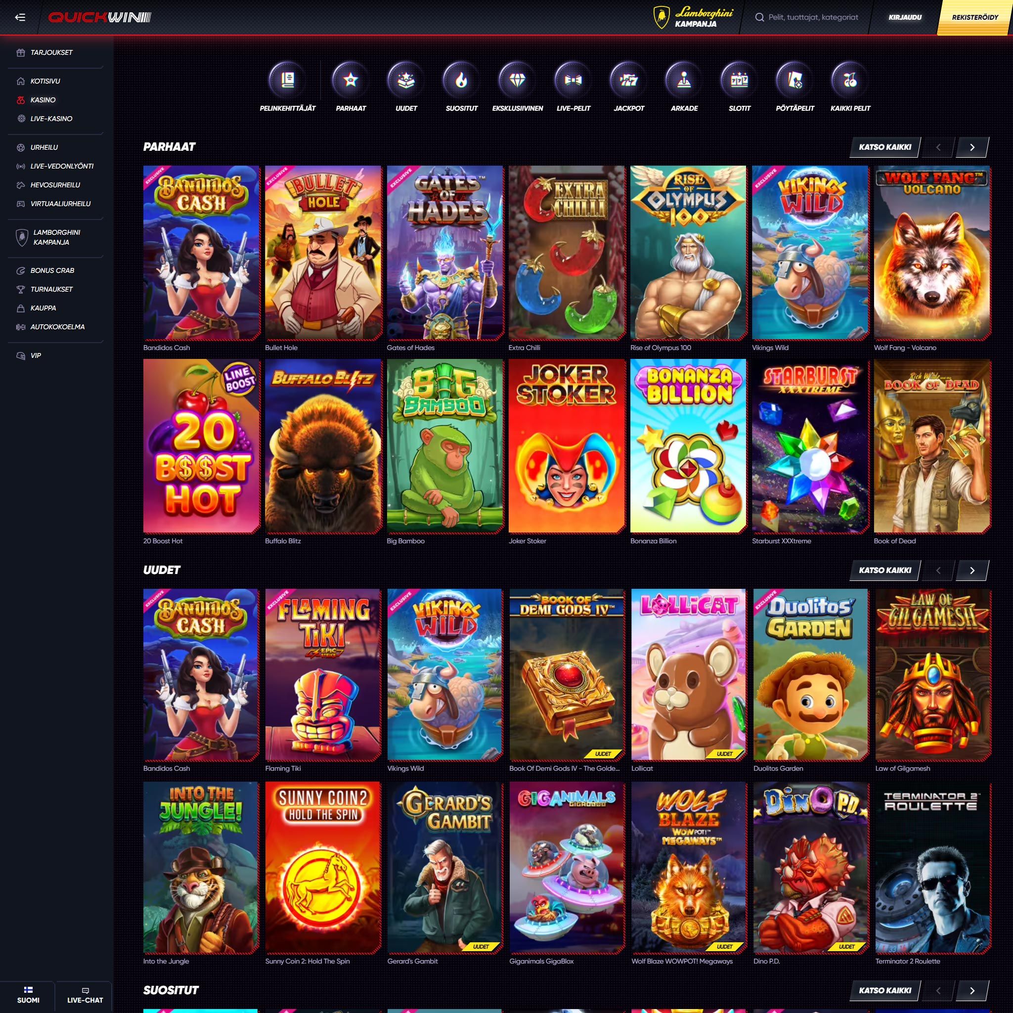 Pelaa netticasino Quickwin Casino voittaaksesi oikeaa rahaa – oikean rahan online casino! Vertaa kaikki nettikasinot ja löydä parhaat casinot Suomessa.