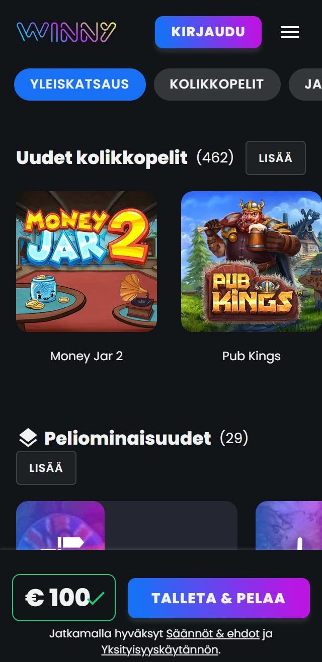 Pelaa netticasino Winny Casino voittaaksesi oikeaa rahaa – oikean rahan online casino! Vertaa kaikki nettikasinot ja löydä parhaat casinot Suomessa.