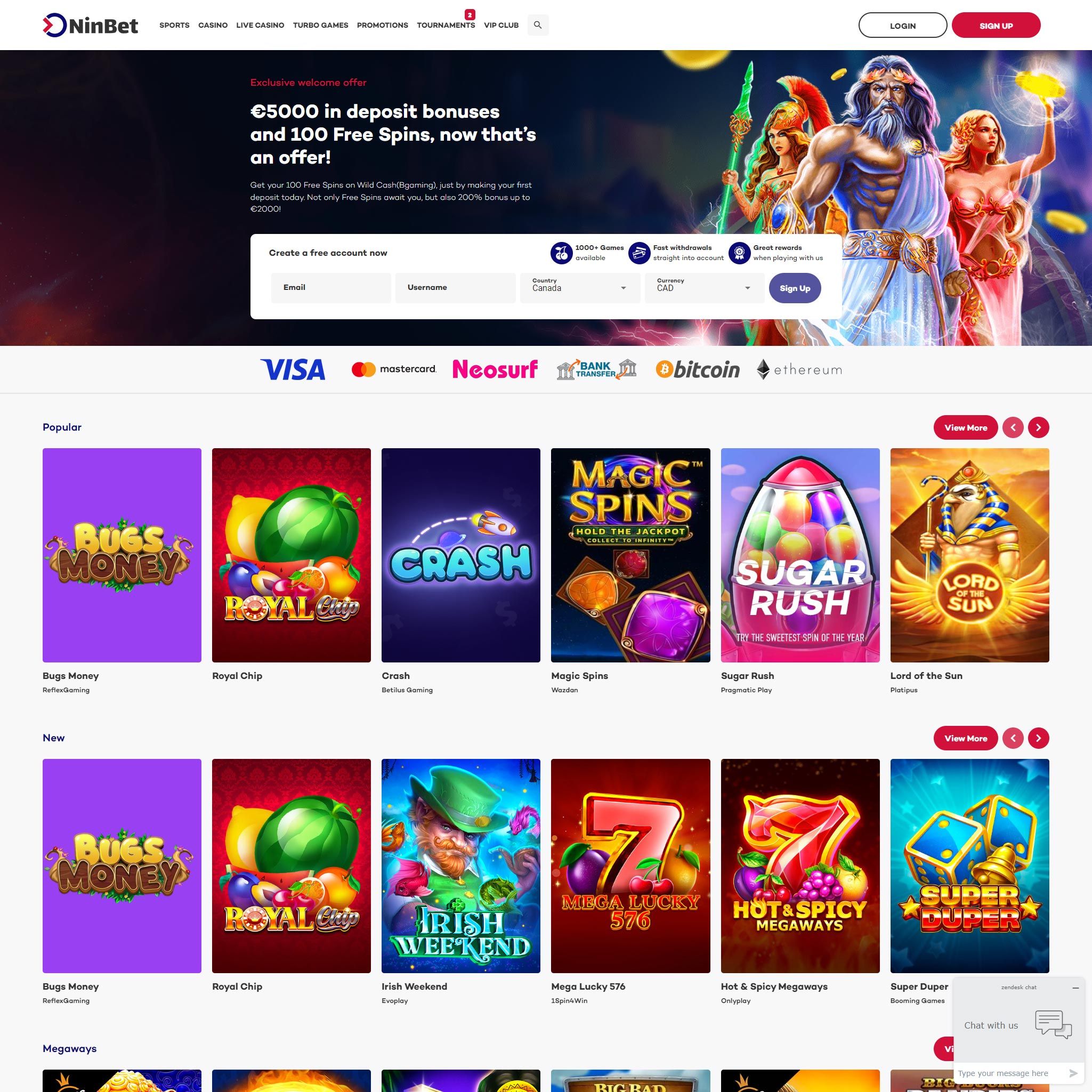 NinBet Casino CA review by Mr. Gamble