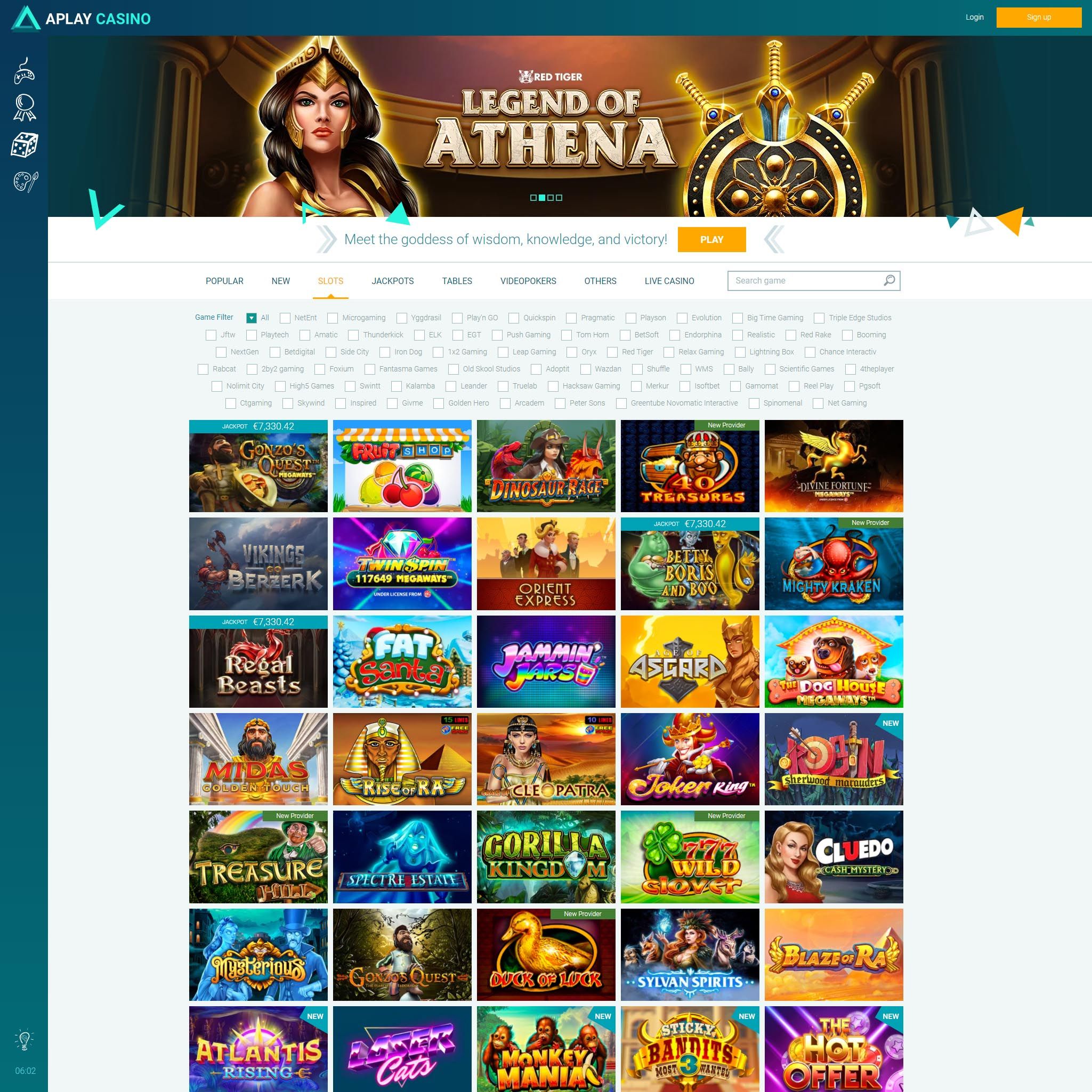 APlay Casino full games catalogue