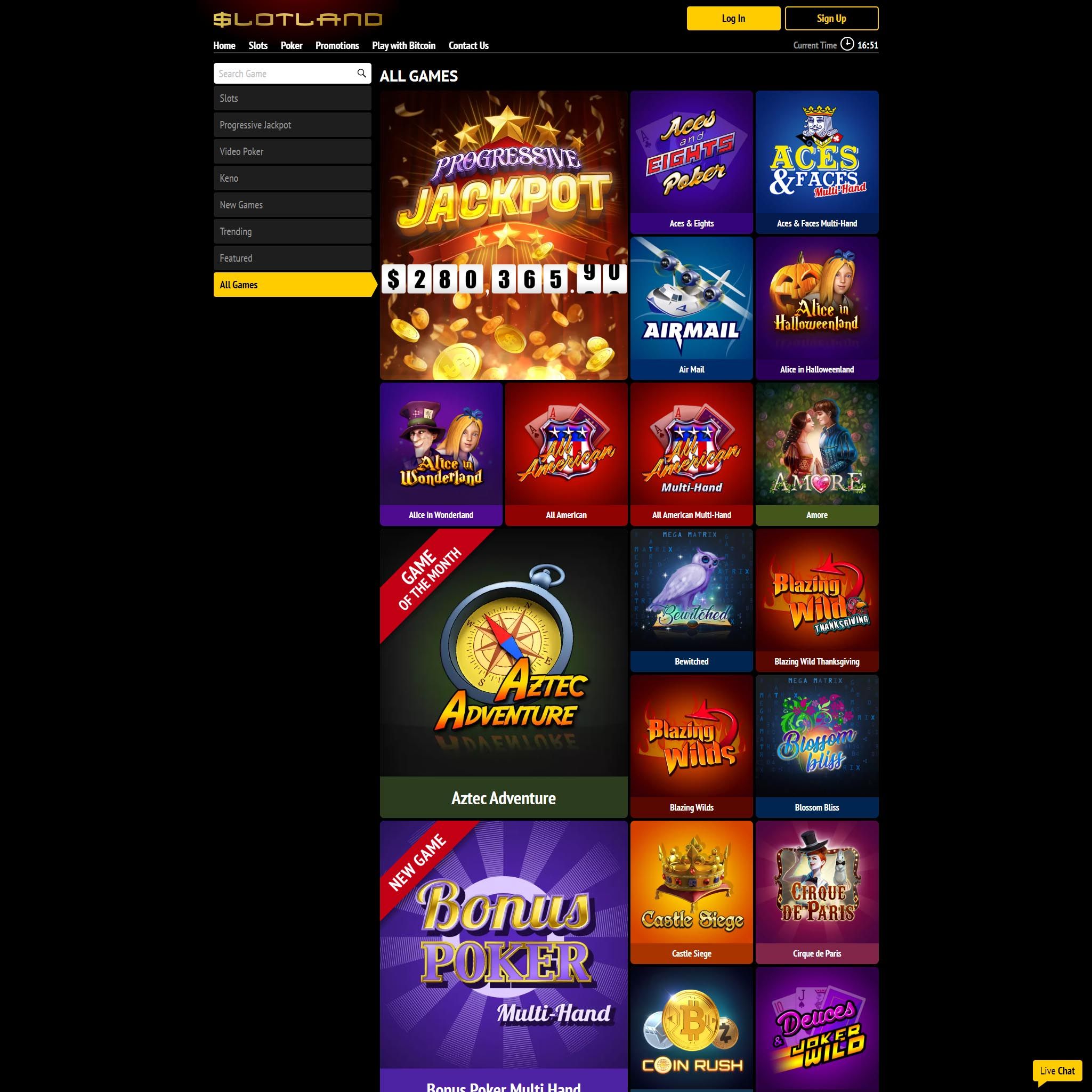 Slotland Casino full games catalogue