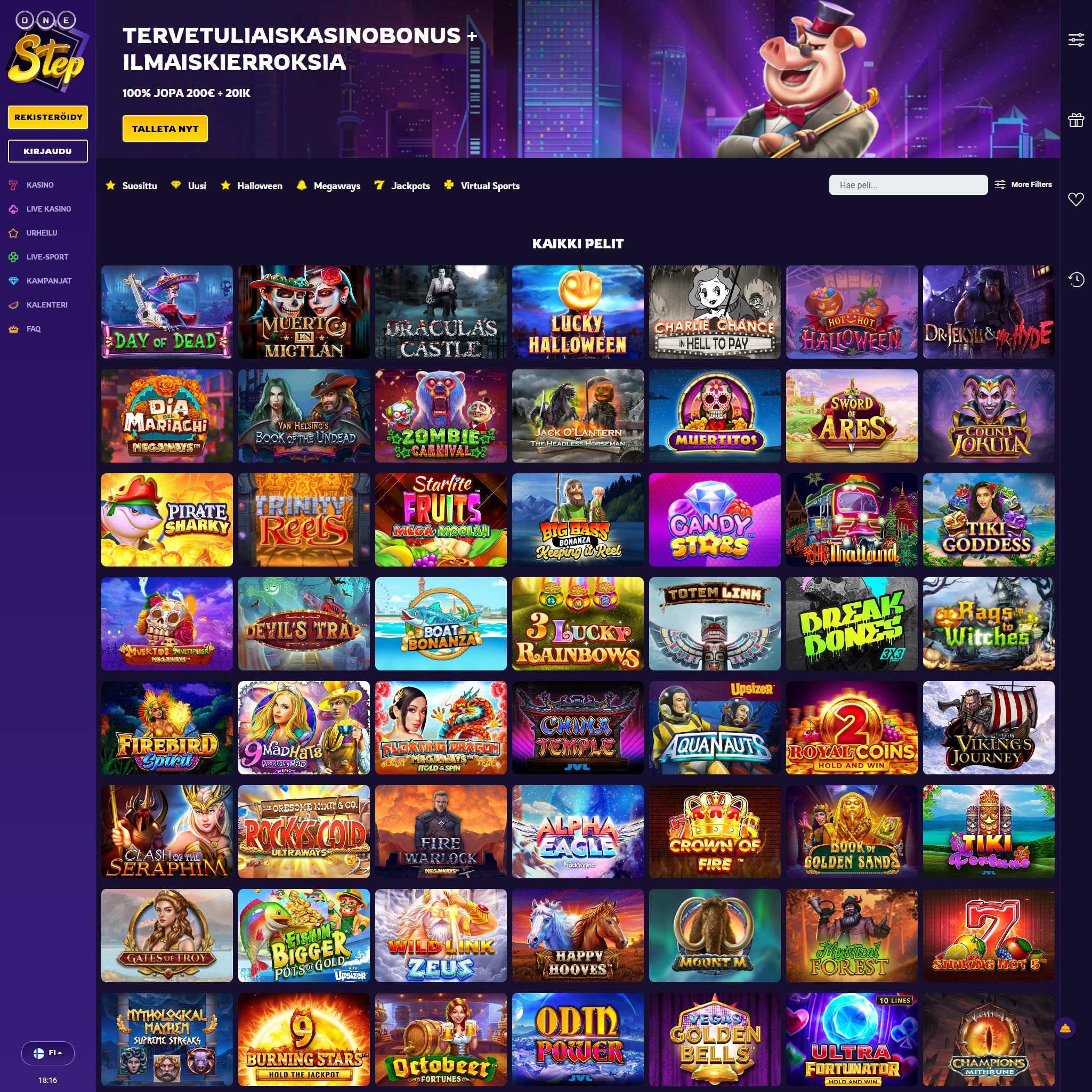 Pelaa netticasino OneStep Casino voittaaksesi oikeaa rahaa – oikean rahan online casino! Vertaa kaikki nettikasinot ja löydä parhaat casinot Suomessa.