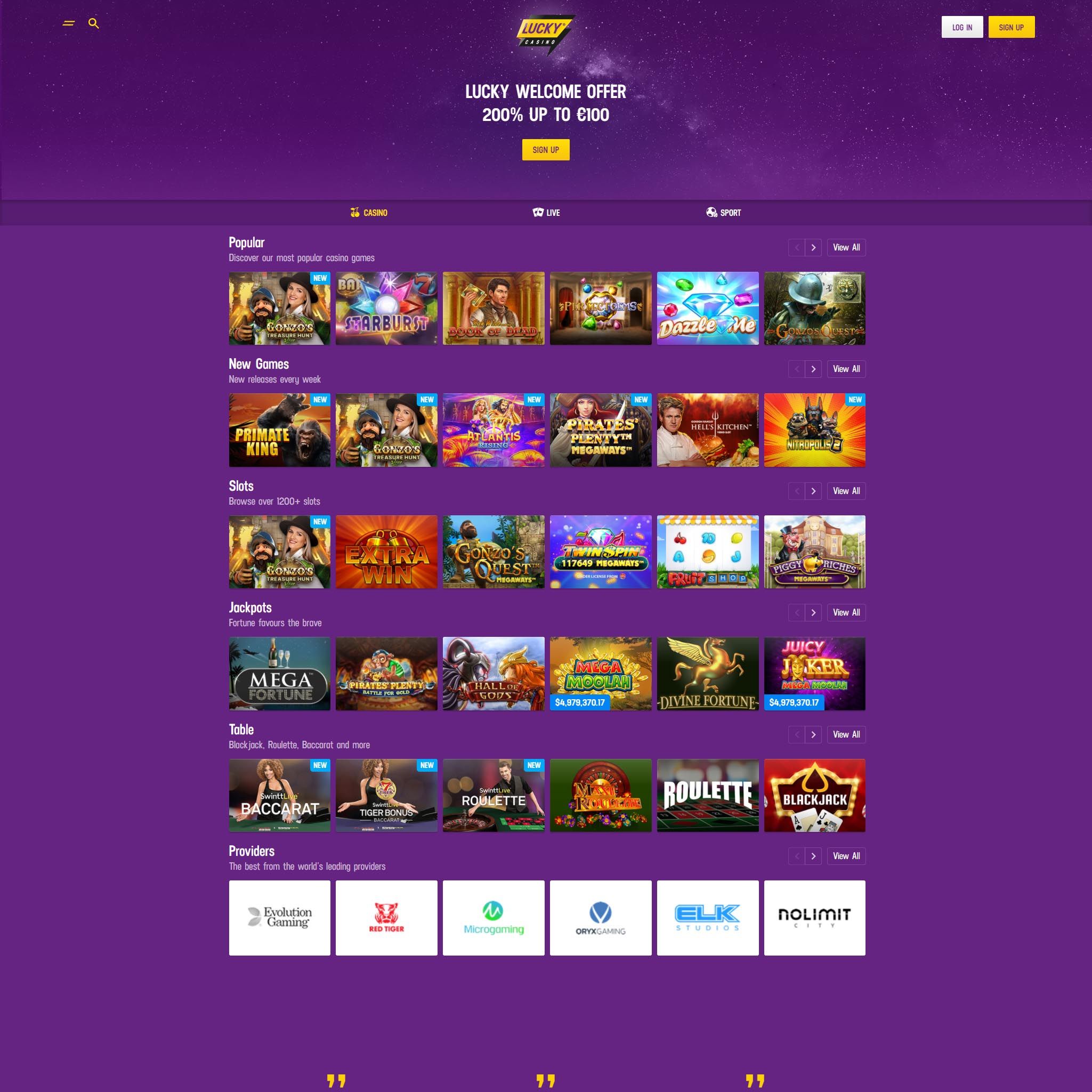 Lucky Casino review by Mr. Gamble