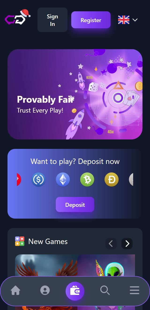 Crypto-Games Casino review lists all the bonuses available for you today