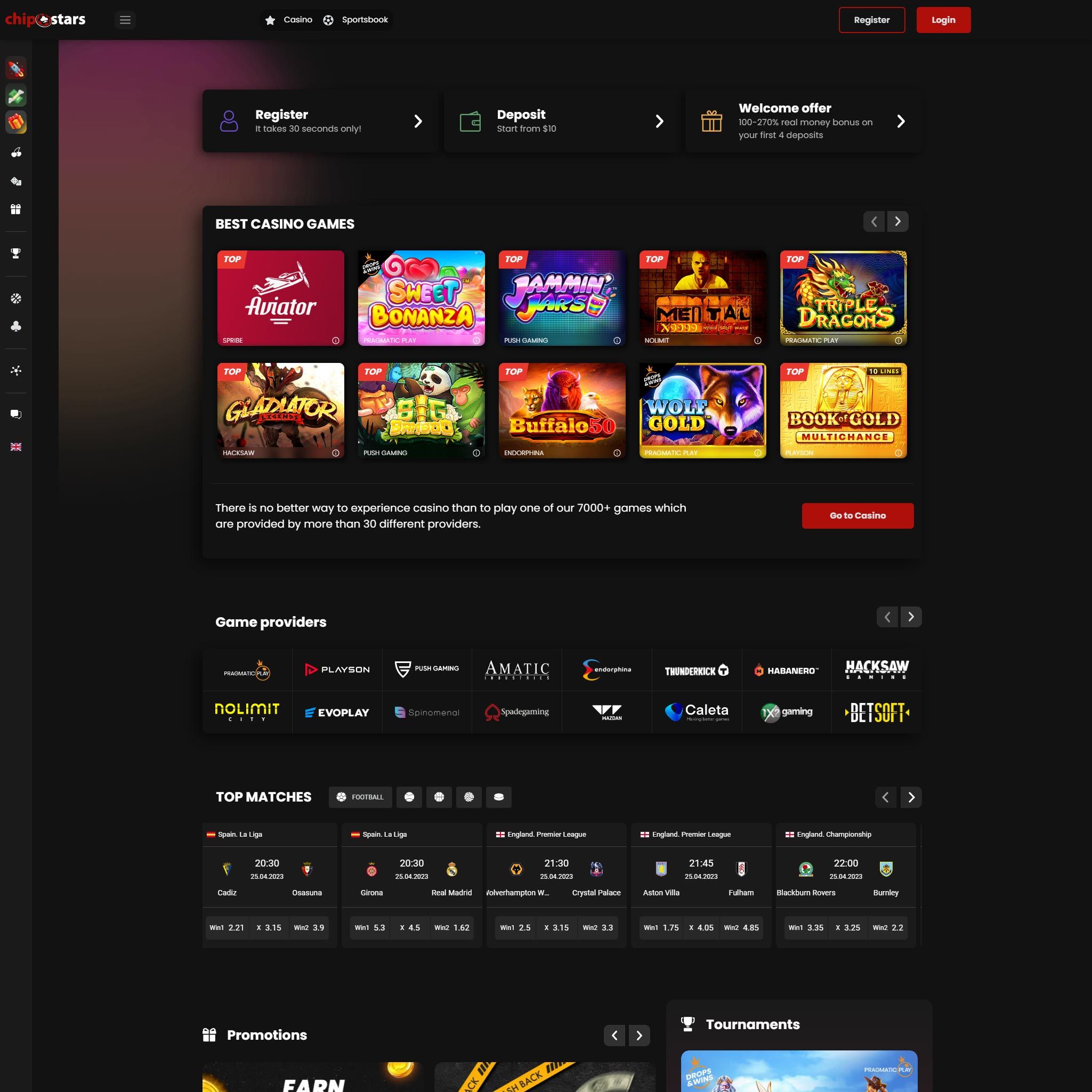 Chipstars Casino review