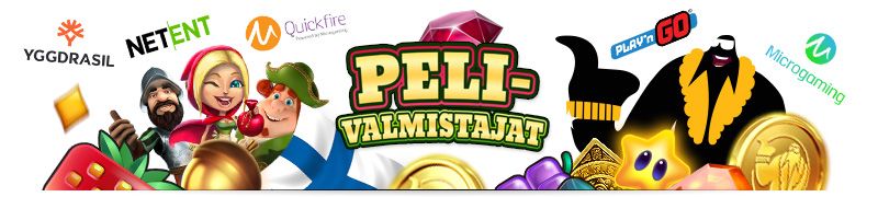 kasinopelien pelivalmistajat kuten netent, yggdrasil, microgaming, playn go