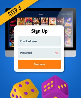 Register an account at a bitcoin casino