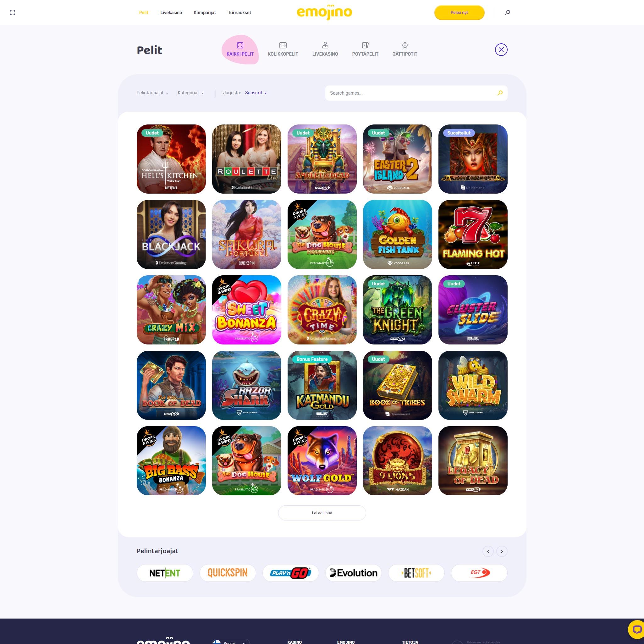 Pelaa netticasino Emojino Casino voittaaksesi oikeaa rahaa – oikean rahan online casino! Vertaa kaikki nettikasinot ja löydä parhaat casinot Suomessa.