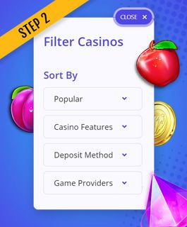 Use filters to shortlist the most popular casino sites