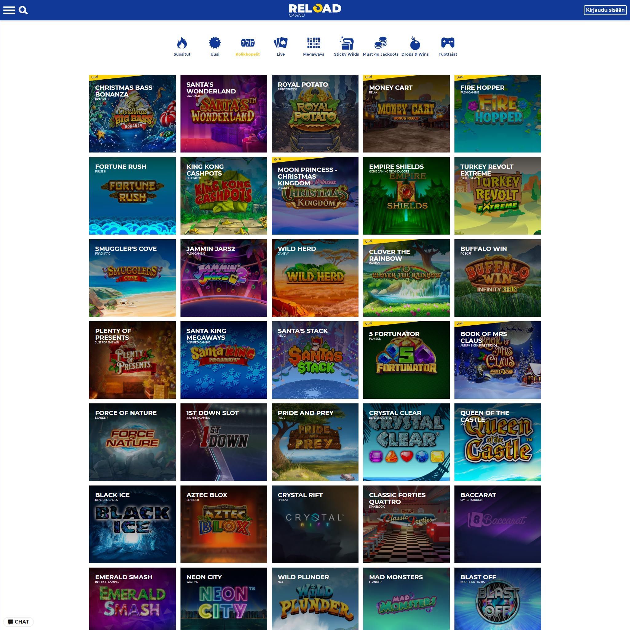 Pelaa netticasino Reload Casino voittaaksesi oikeaa rahaa – oikean rahan online casino! Vertaa kaikki nettikasinot ja löydä parhaat casinot Suomessa.