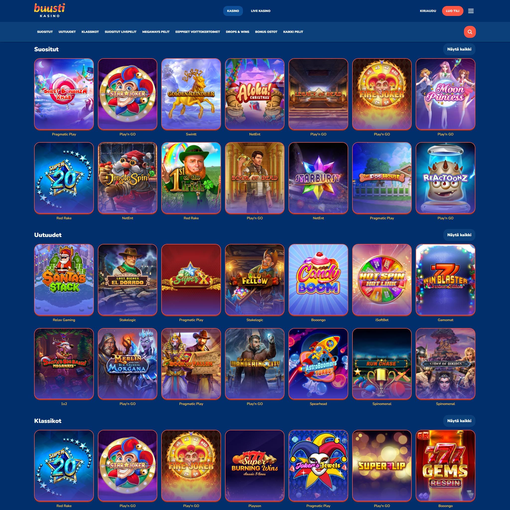 Pelaa netticasino Buusti Kasino voittaaksesi oikeaa rahaa – oikean rahan online casino! Vertaa kaikki nettikasinot ja löydä parhaat casinot Suomessa.