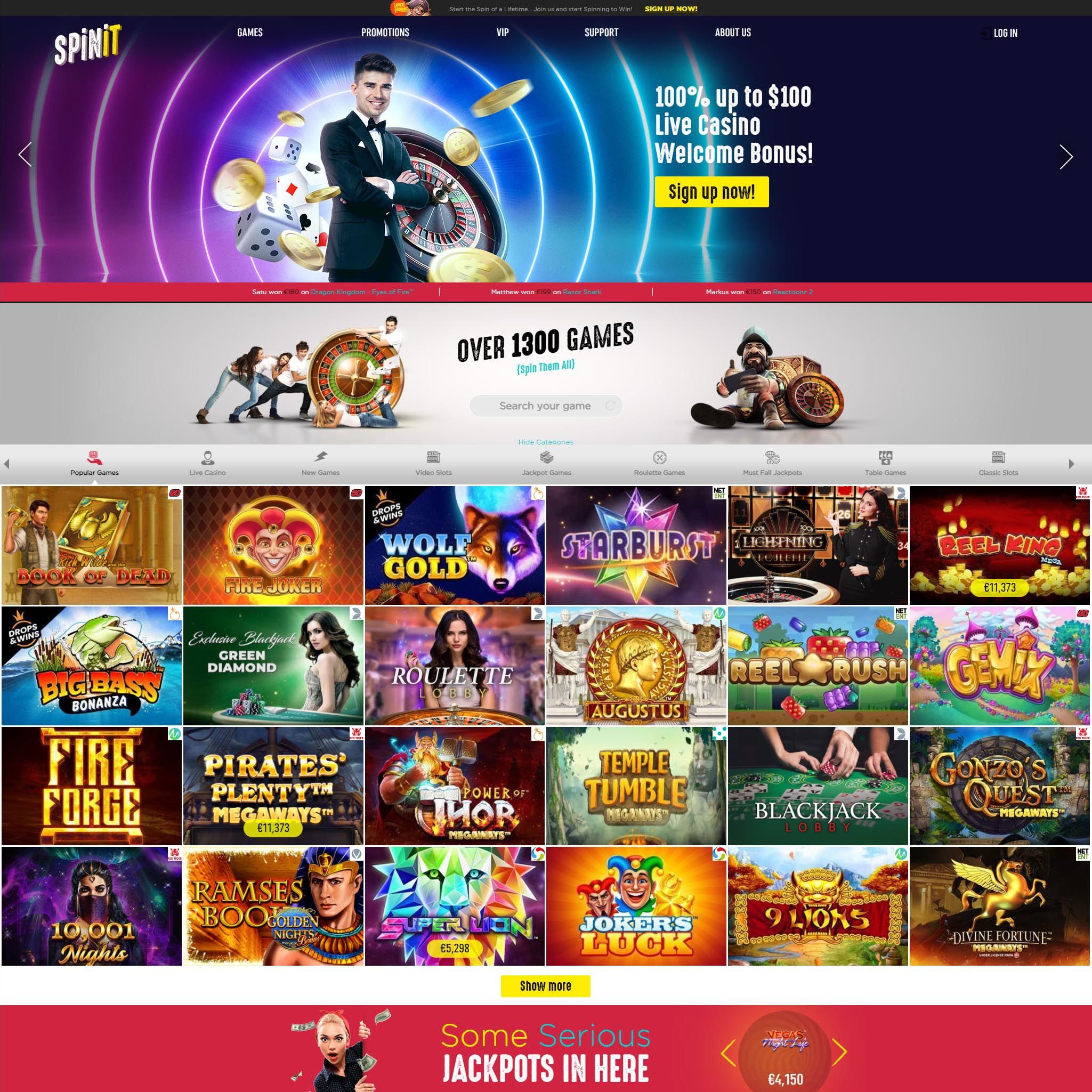 SpinIt Casino review by Mr. Gamble