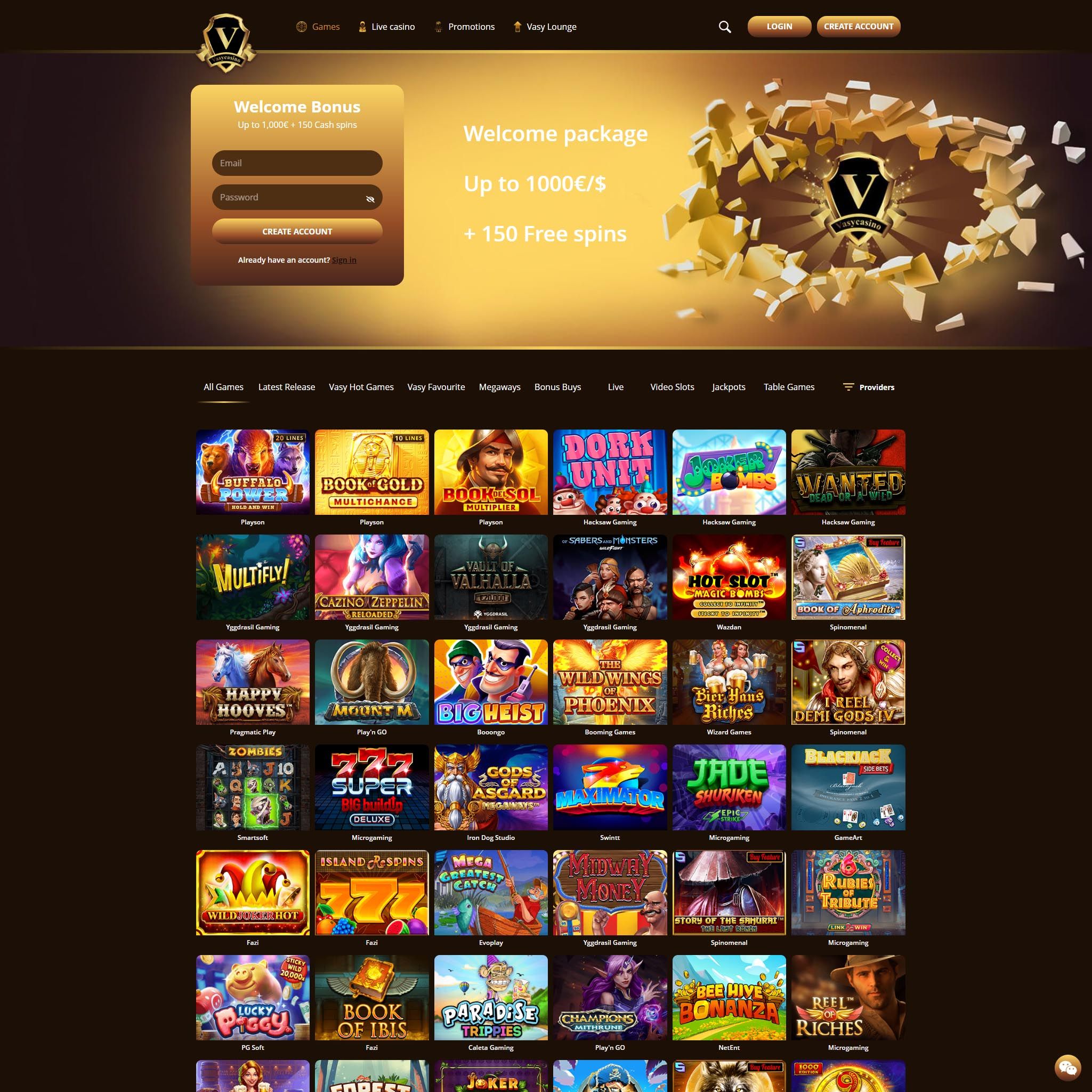 Vasy casino review