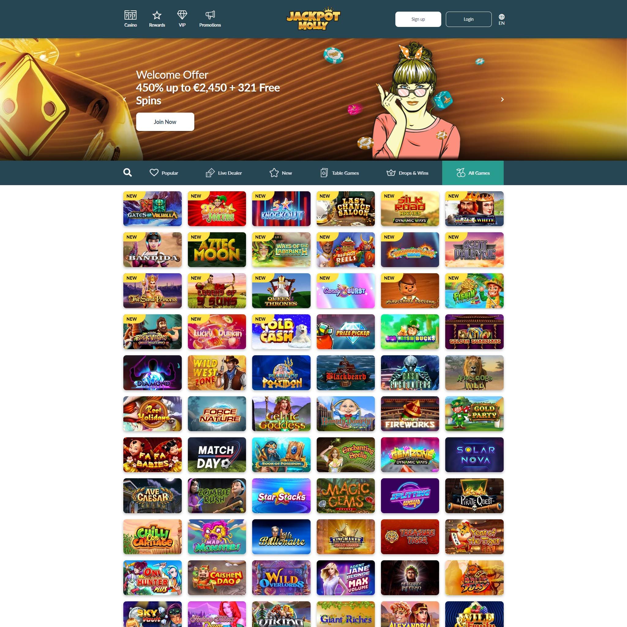 Pelaa netticasino Jackpot Molly voittaaksesi oikeaa rahaa – oikean rahan online casino! Vertaa kaikki nettikasinot ja löydä parhaat casinot Suomessa.