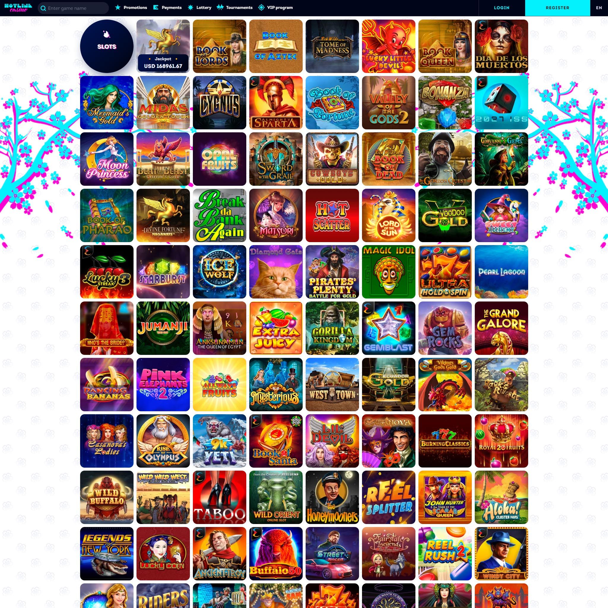 Find Hotline Casino game catalog
