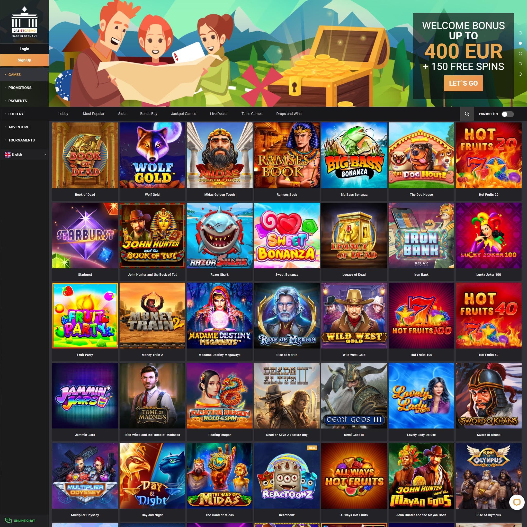 DasistCasino full games catalogue