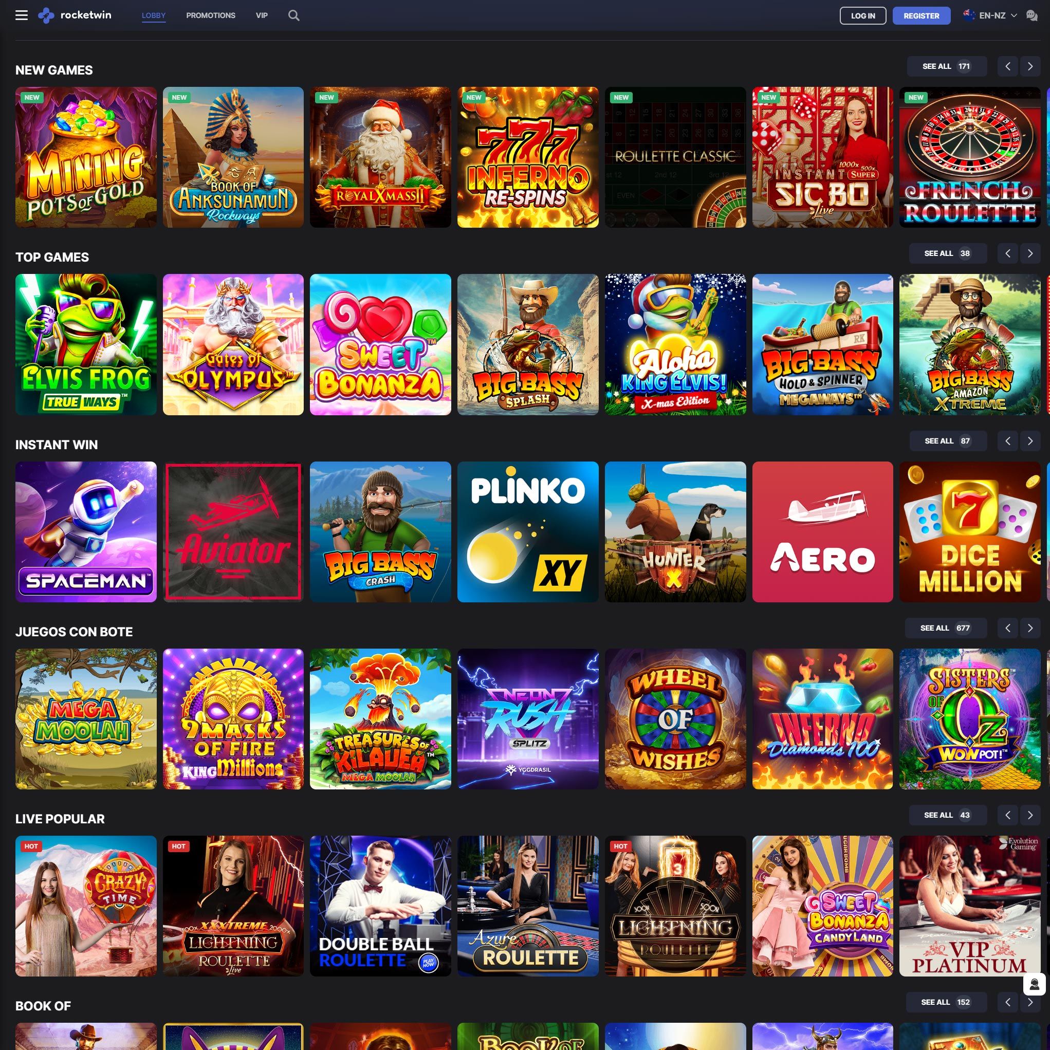 RocketWin Casino NZ review by Mr. Gamble