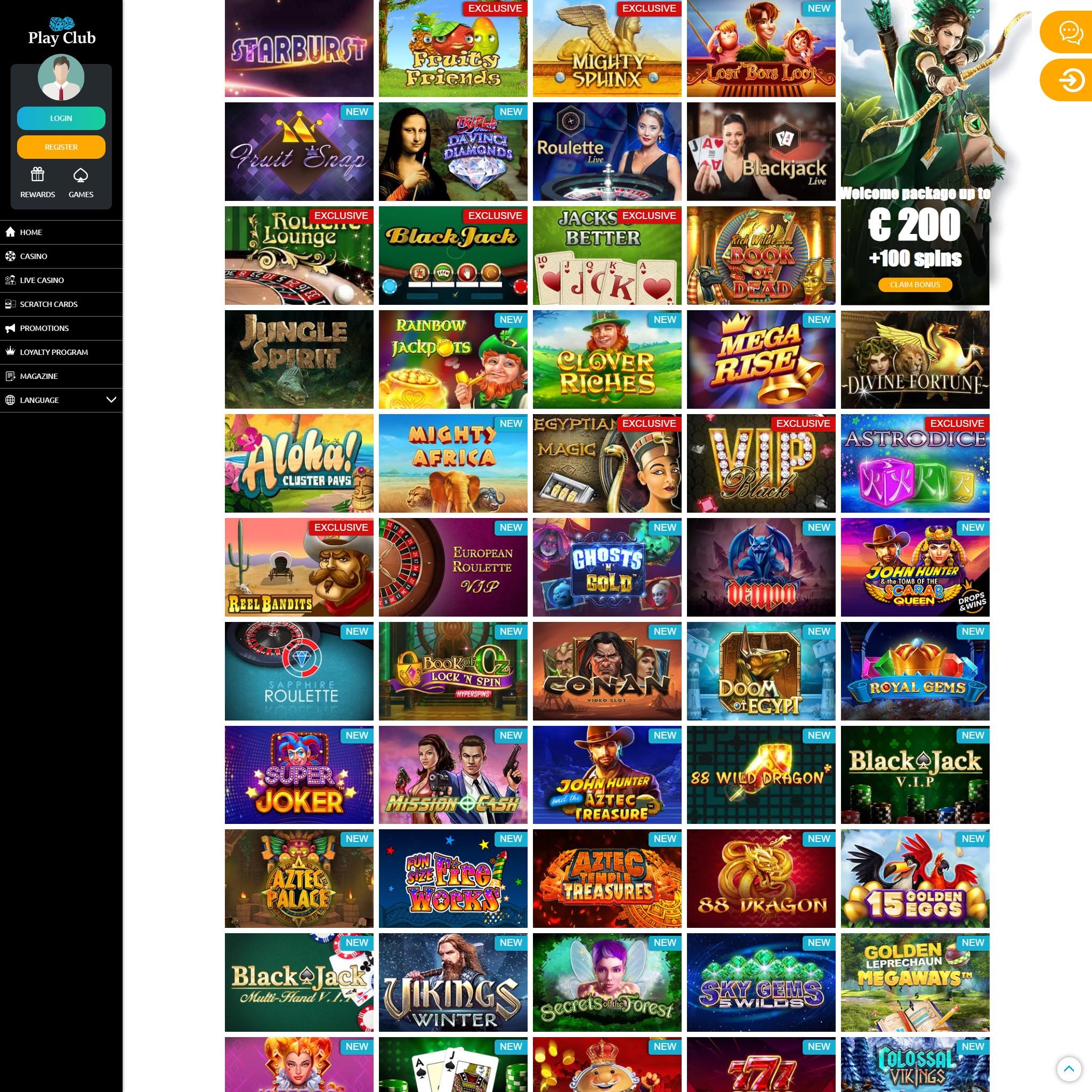 Pelaa netticasino PlayClub Casino voittaaksesi oikeaa rahaa – oikean rahan online casino! Vertaa kaikki nettikasinot ja löydä parhaat casinot Suomessa.